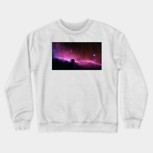 Horsehead Nebula Crewneck Sweatshirt by luckylucy